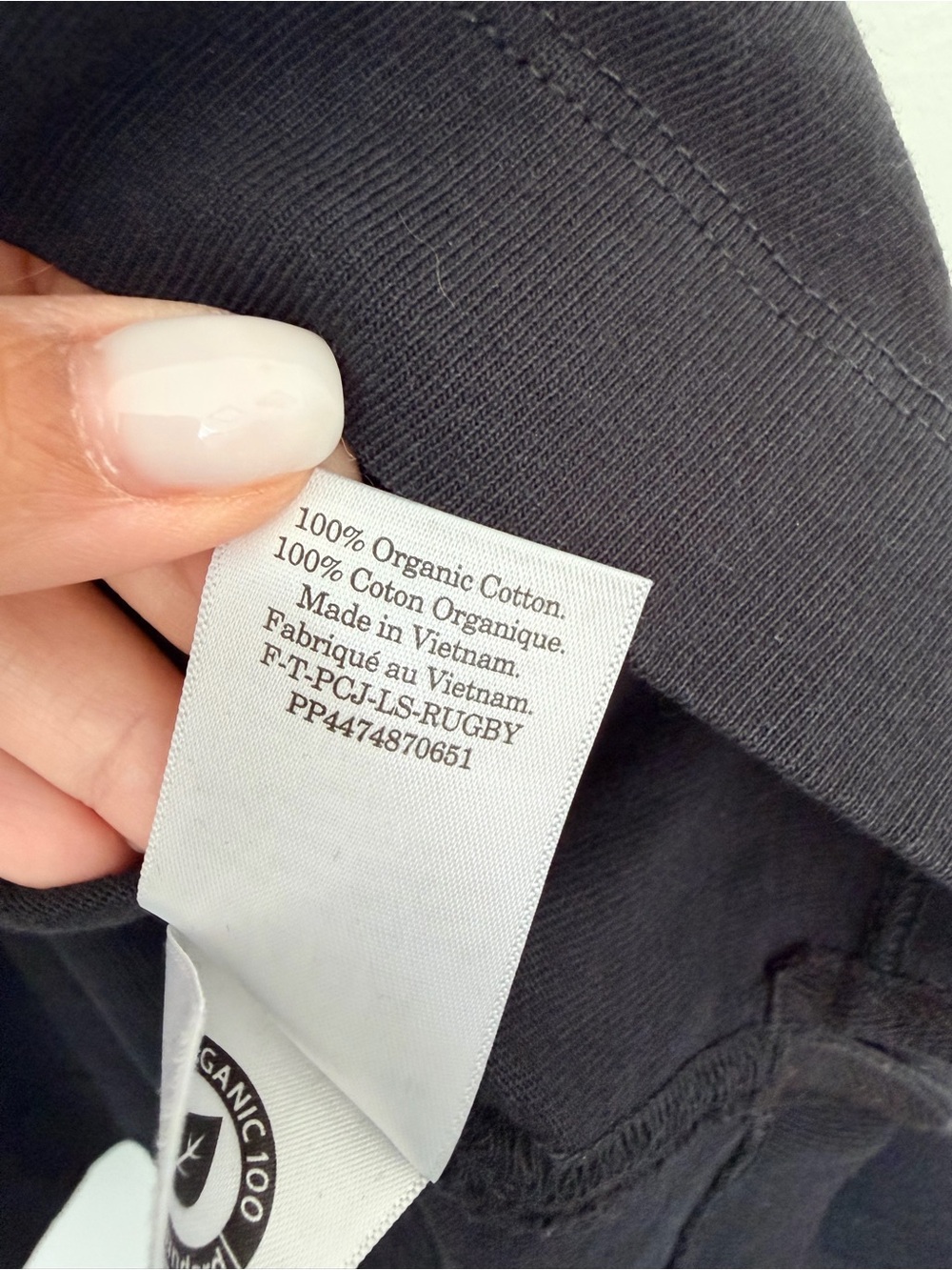 Everlane Mariner Rugby Women's Black V-Neck Long Sleeve Polo Top - Picture 5 of 6